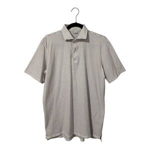 Holderness & Bourne The Egan Shirt Men’s Medium White Red Polo Performance Golf